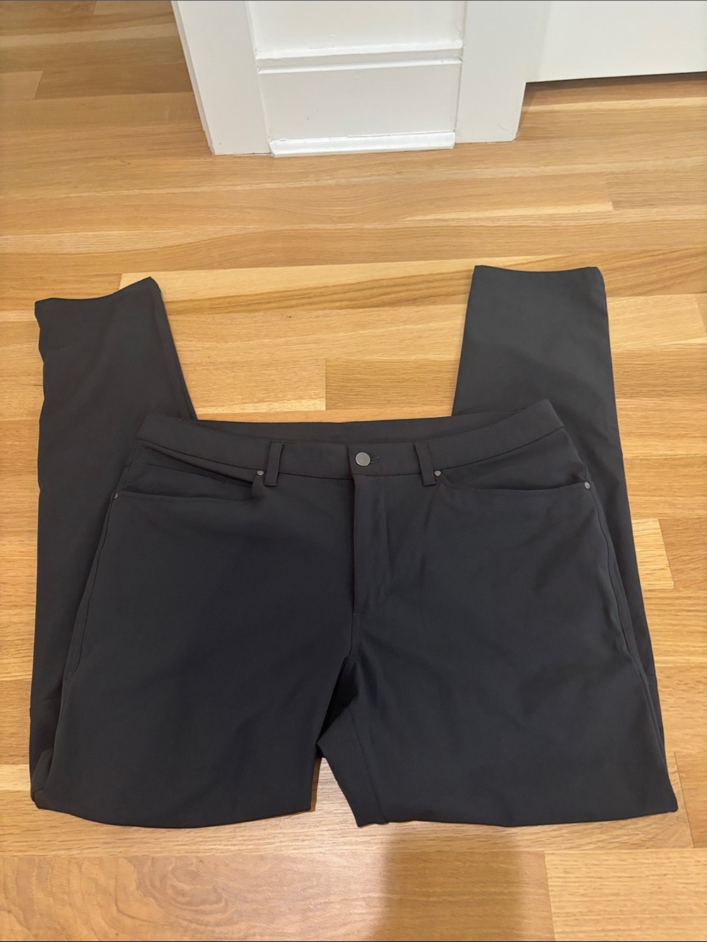 lululemon athletica Black Slim Performance Chinos
